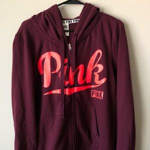 Pink zip up hoodie